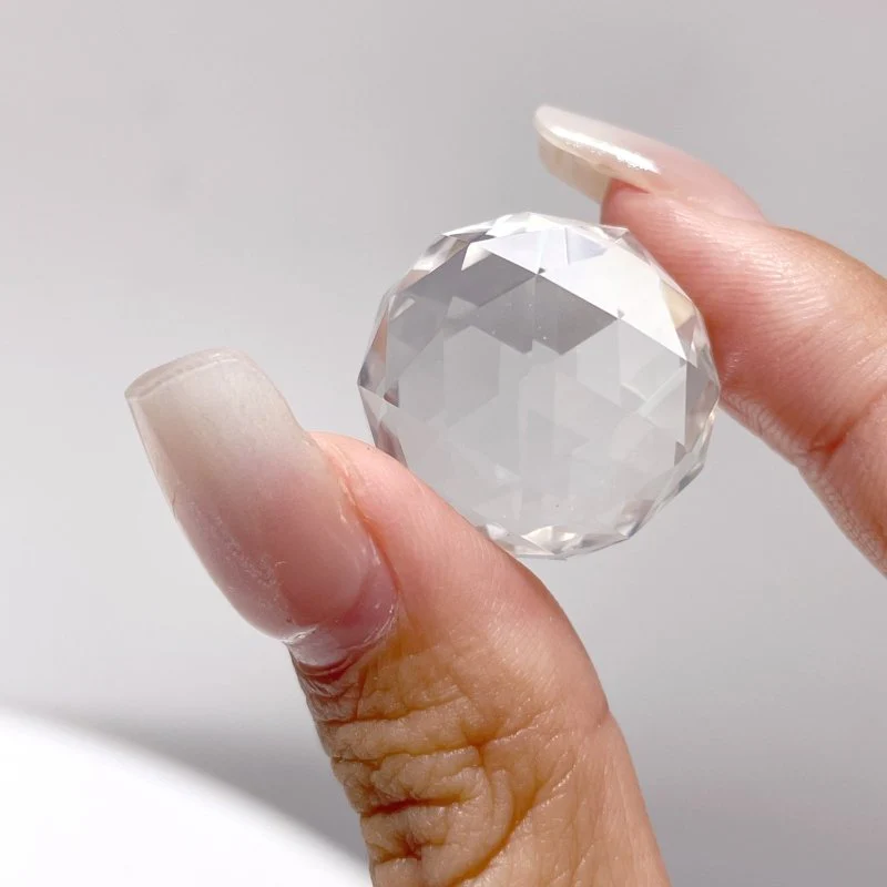 2cm/0.78In Clear Quartz Facet Cut Flash Sphere Wholesale