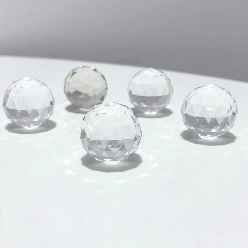 2cm/0.78In Clear Quartz Facet Cut Flash Sphere Wholesale - Image 4