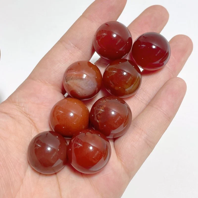 2cm Red&Orange Carnelian Spheres Wholesale - Image 2