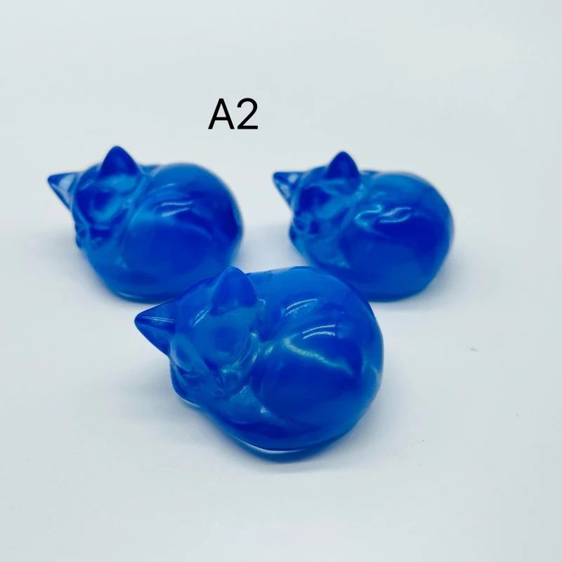 2Types Blue Opalite Sleeping Cat Carving Wholesale - Image 4