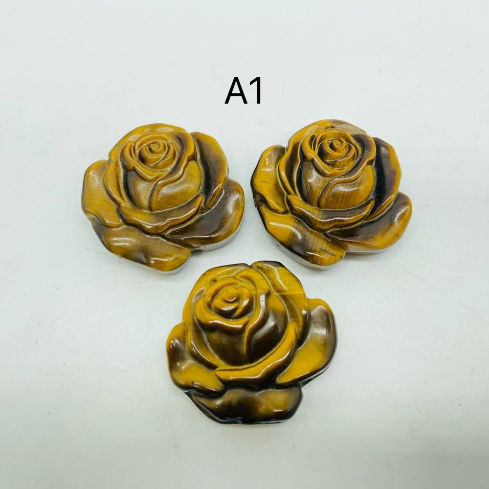 2Types Tiger Eye Flower Carving Wholesale - Image 3