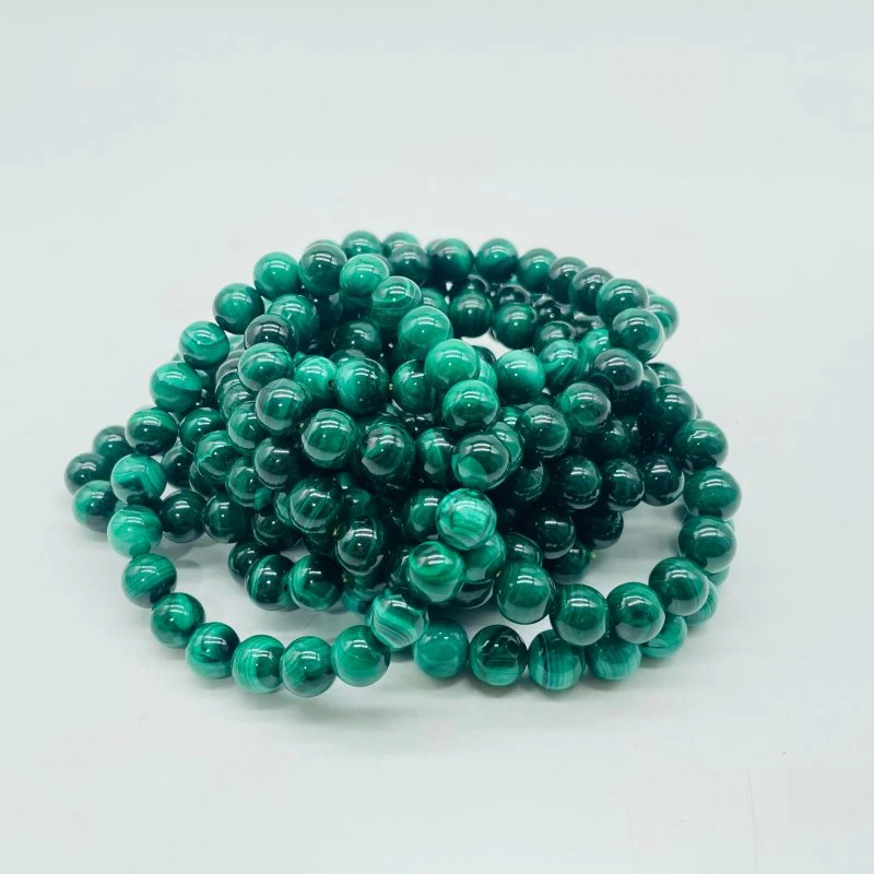 0.3in(8mm) High Quality Malachite Bracelet Wholesale - Image 3