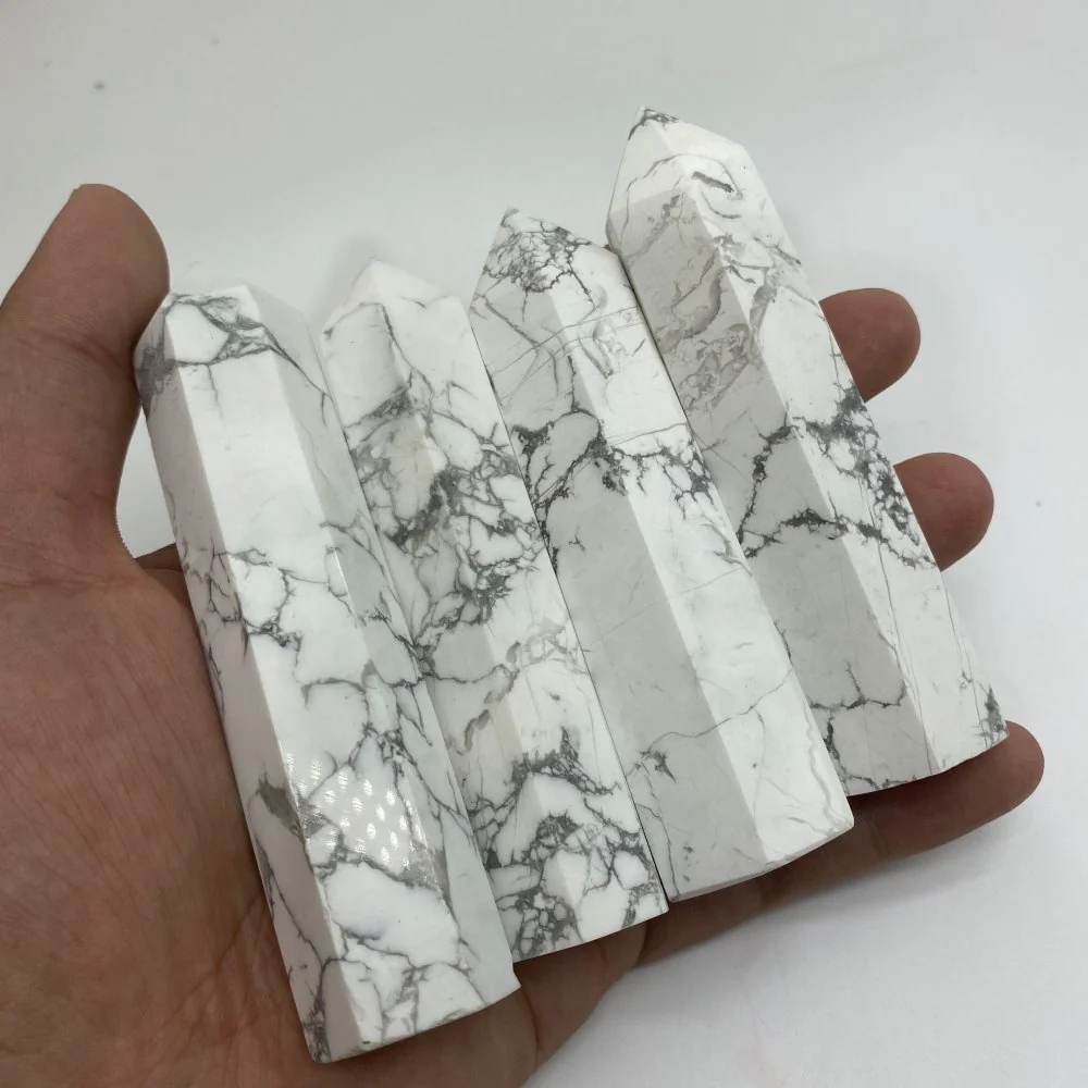 3.3in Howlite Tower Crystal Wholesale - Image 2