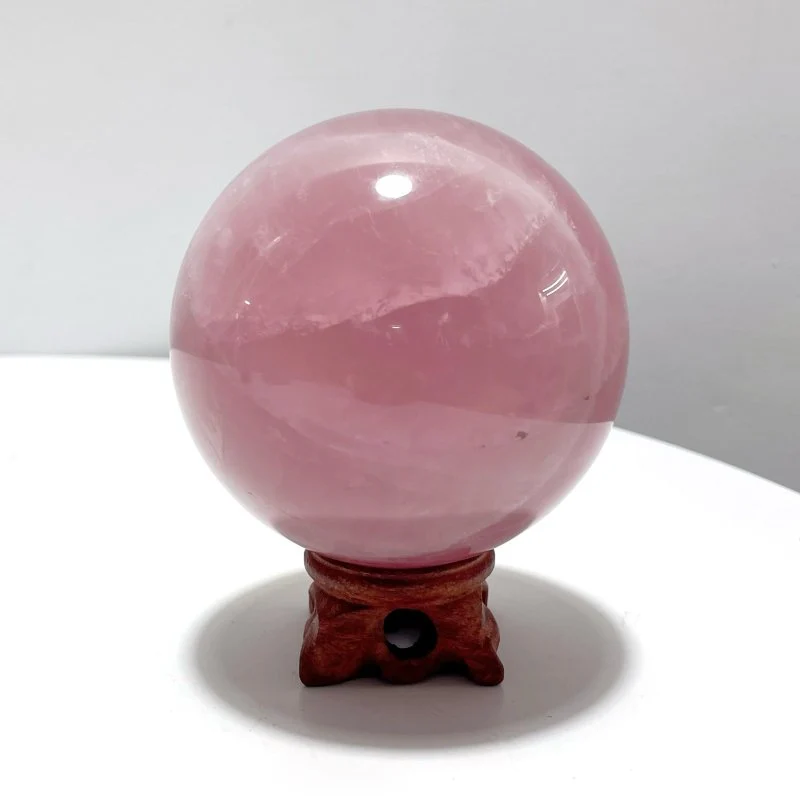 3.7in Six Star Line Rose Quartz Sphere - Image 2