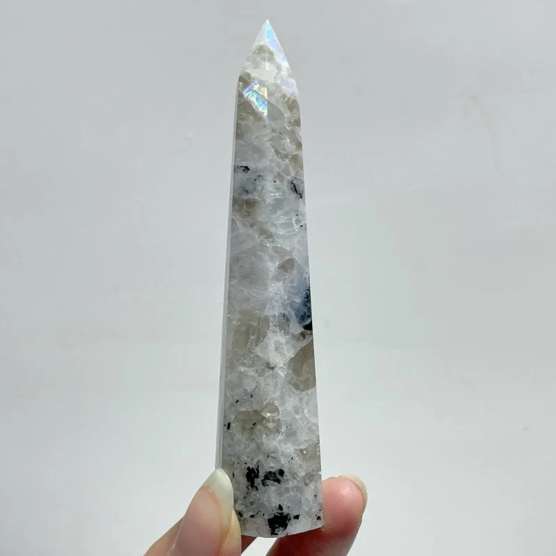 3-4.3in India Moonstone Tower Point Hexagonal Pyramid Shape Wholesale - Image 4