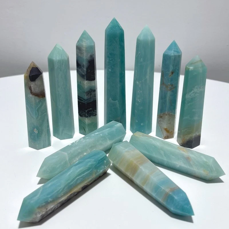 3.5-5.1in Caribbean Calcite Towers Wholesale - Image 2