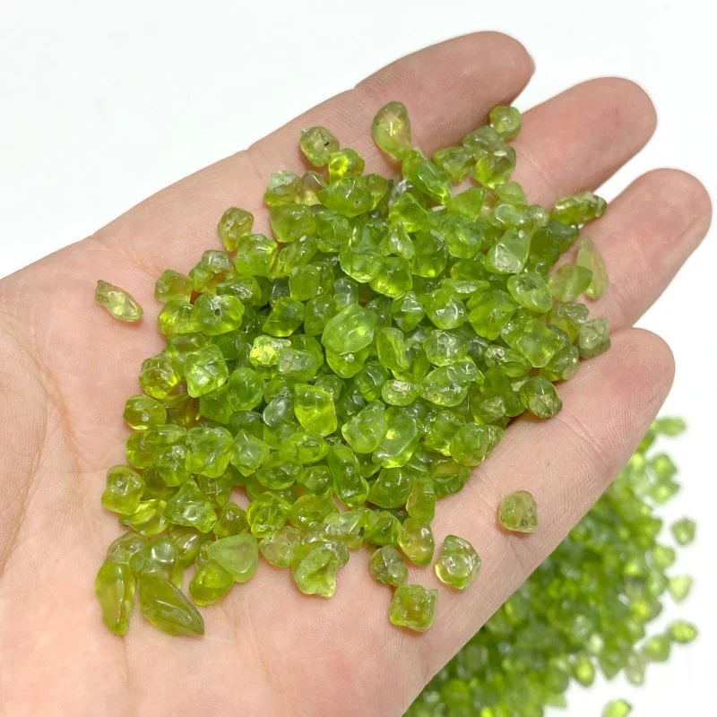 3.96kg High Quality Clear Peridot Gravel Chips