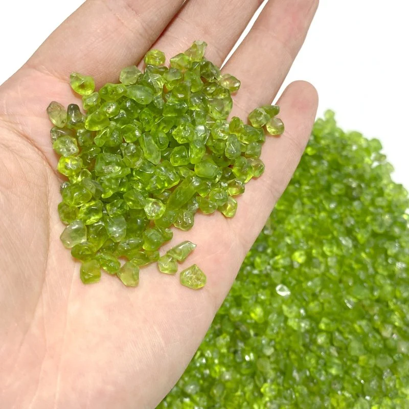 3.96kg High Quality Clear Peridot Gravel Chips - Image 2