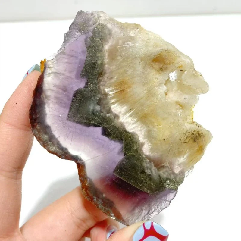 3 Pairs Fluorite Mixed Pyrite Butterfly Wing With Stand #6 - Image 6