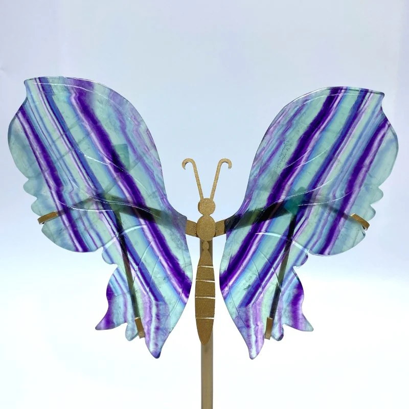 Fluorite Symmetry Butterfly Wing With Stand - Image 2