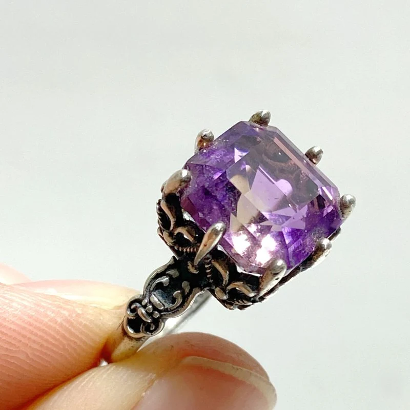 6 Pieces Ametrine Sugar Cube 925 Silver Ring - Image 4