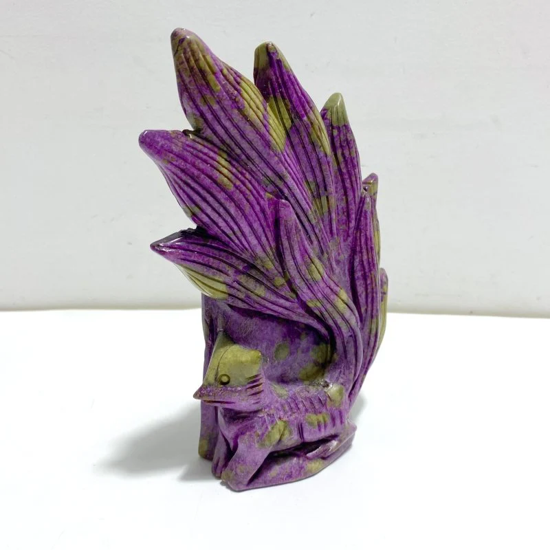 3 Pieces Atlantisite Nine-tailed Foxes Carving - Image 3