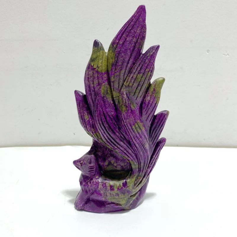 3 Pieces Atlantisite Nine-tailed Foxes Carving - Image 4