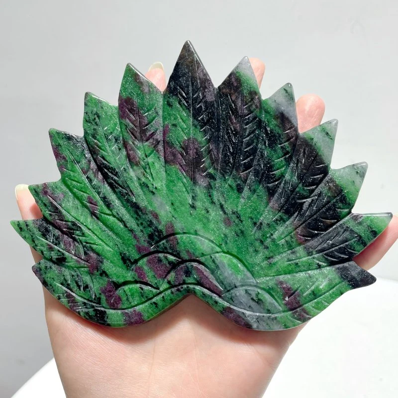 3 Pieces Beautiful Peacock With Stand Carving Fluorite Golden Hematoid Quartz - Image 8