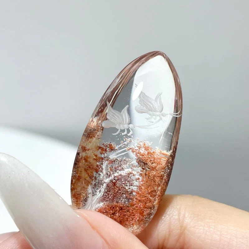 5 Pieces Butterfly Garden Quartz Inner Scene Carving - Image 2