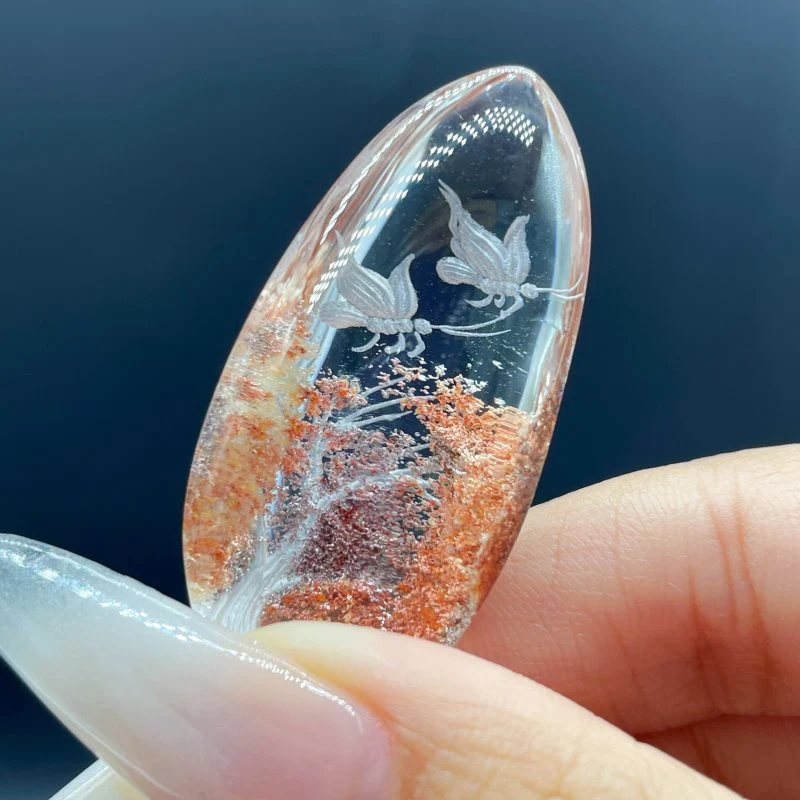 5 Pieces Butterfly Garden Quartz Inner Scene Carving - Image 5