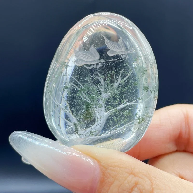 5 Pieces Butterfly Garden Quartz Inner Scene Carving - Image 7
