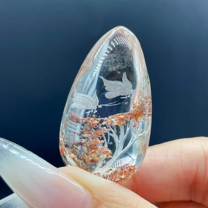 5 Pieces Butterfly Garden Quartz Inner Scene Carving - Image 8