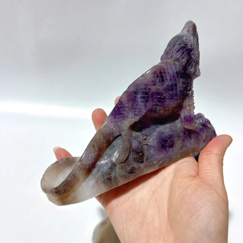 3 Pieces Chevron Amethyst Lizard Carving - Image 10