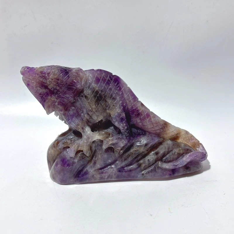 3 Pieces Chevron Amethyst Lizard Carving - Image 6