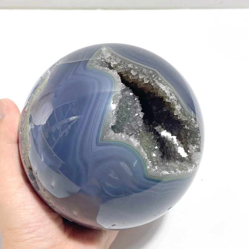 4 Pieces Geode Druzy Agate Spheres Ball - Image 2
