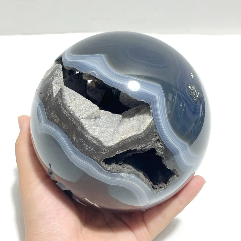 4 Pieces Geode Druzy Agate Spheres Ball - Image 6