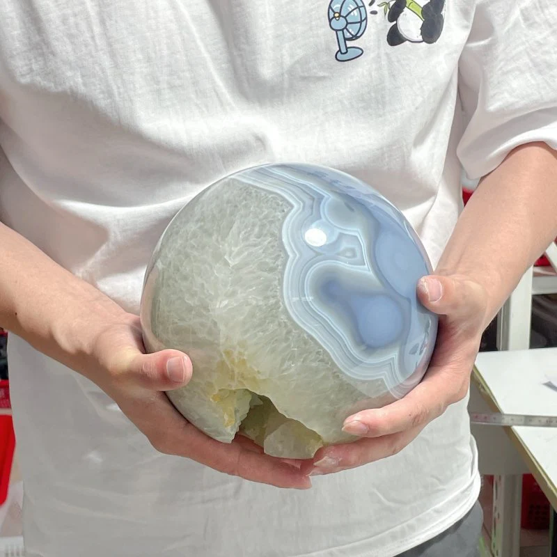Large 18.5CM Geode Druzy Agate Spheres Ball - Image 2