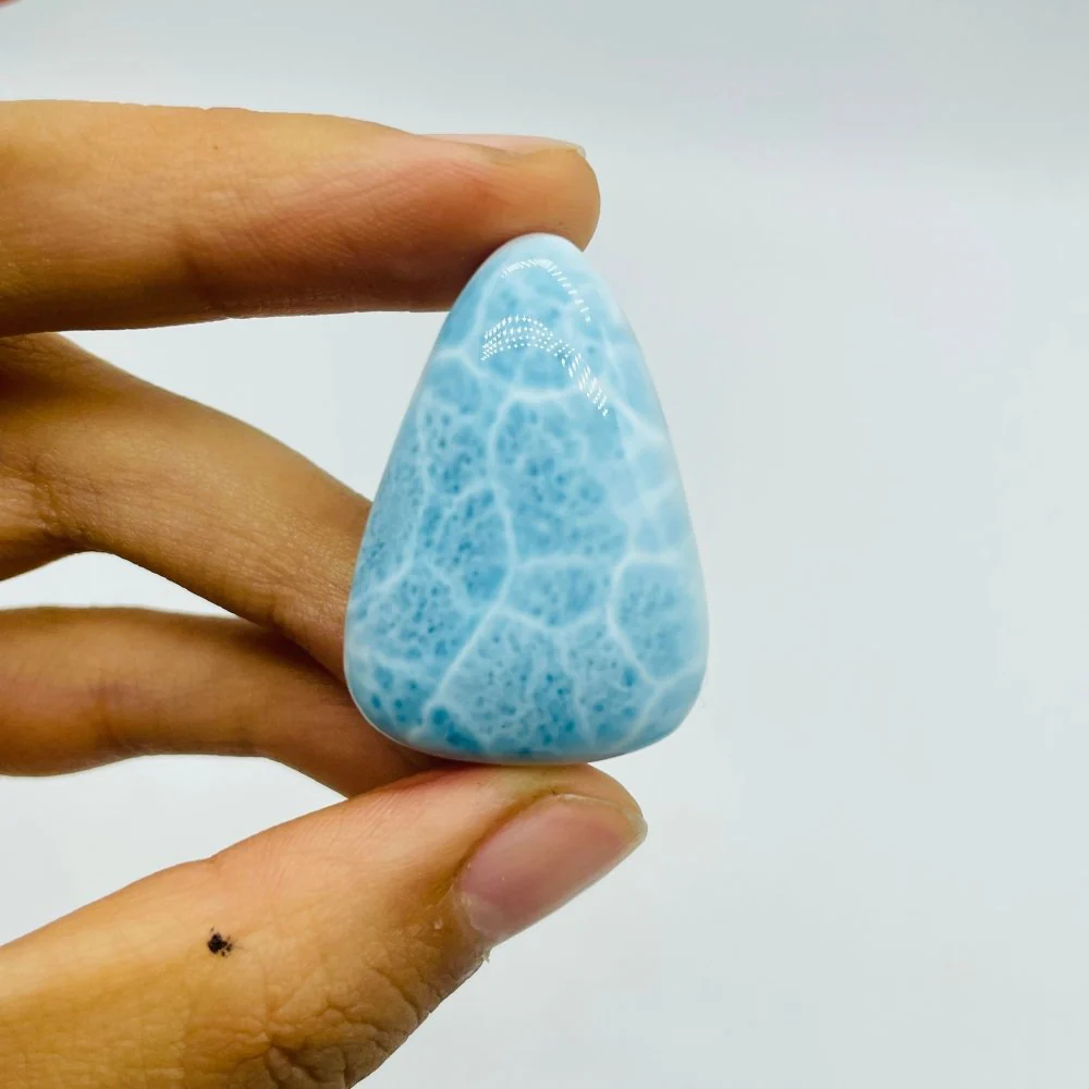 3 Pieces High Quality Larimar Waterdrop Shape Pendant Dominican Republic Larimar - Image 2