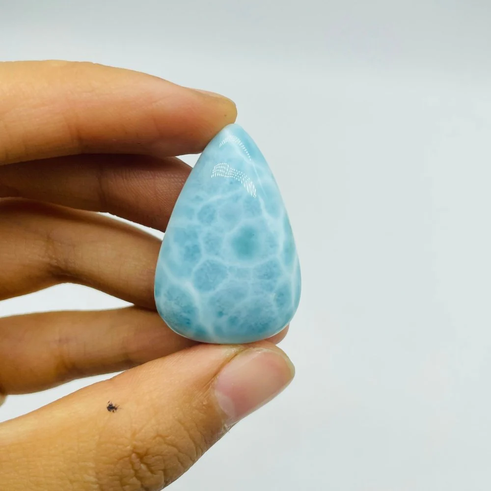 3 Pieces High Quality Larimar Waterdrop Shape Pendant Dominican Republic Larimar - Image 4