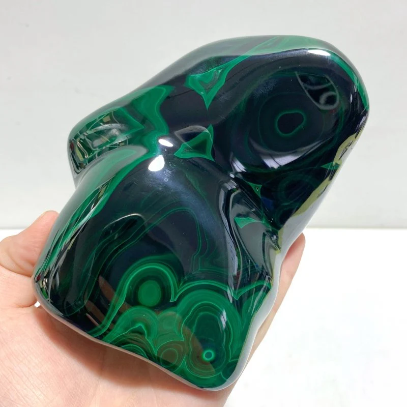 3 Pieces High Quality Polished Malachite Free Form - Image 4