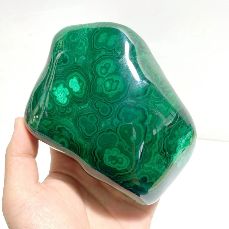 3 Pieces High Quality Polished Malachite Free Form - Image 5