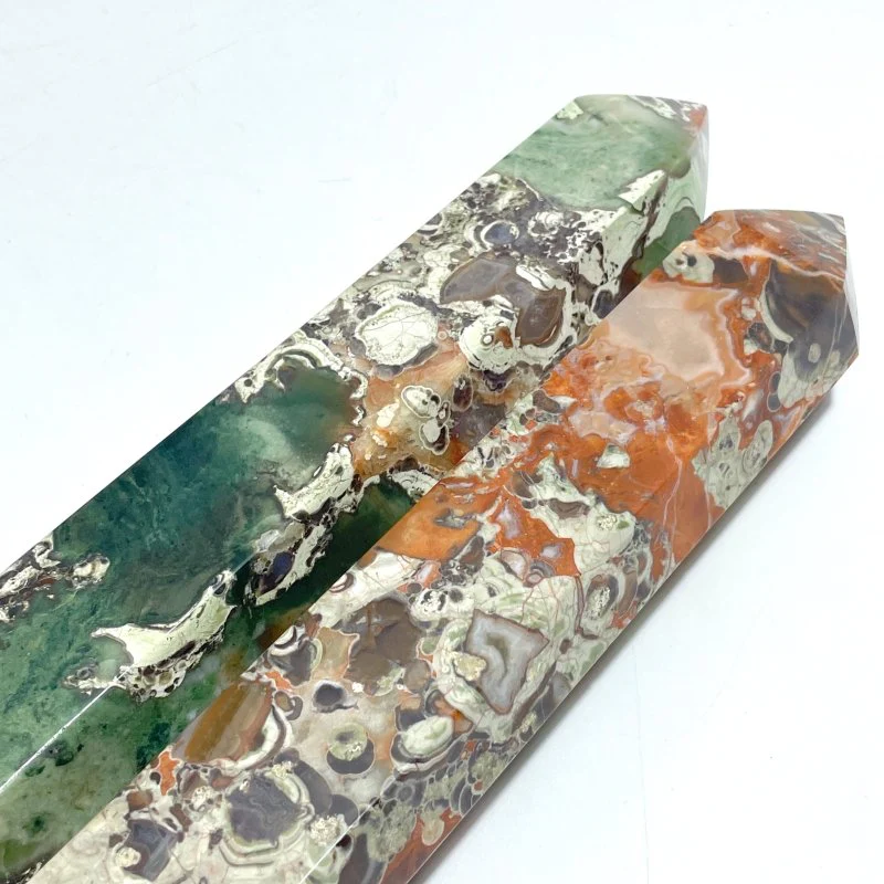 3 Pieces Tall China Agate Tower Point - Image 6