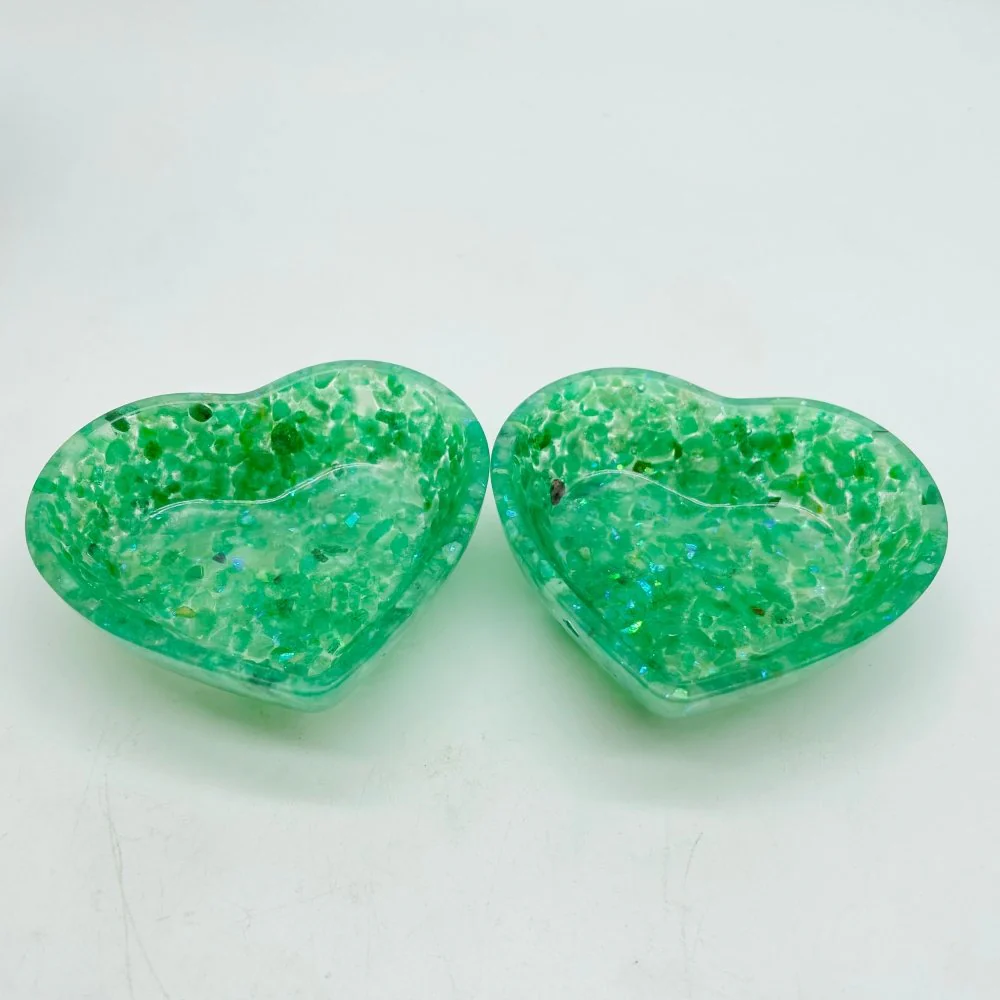 6 Types Resin Amethyst&Garnet Malachite Chips Gravel Heart Bowl Wholesale - Image 5