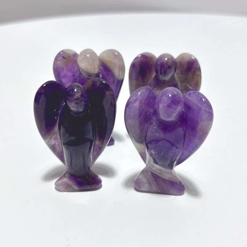 3 Types 2inch Angel Carving Wholesale Clear Quartz & Rose Quartz - Image 5