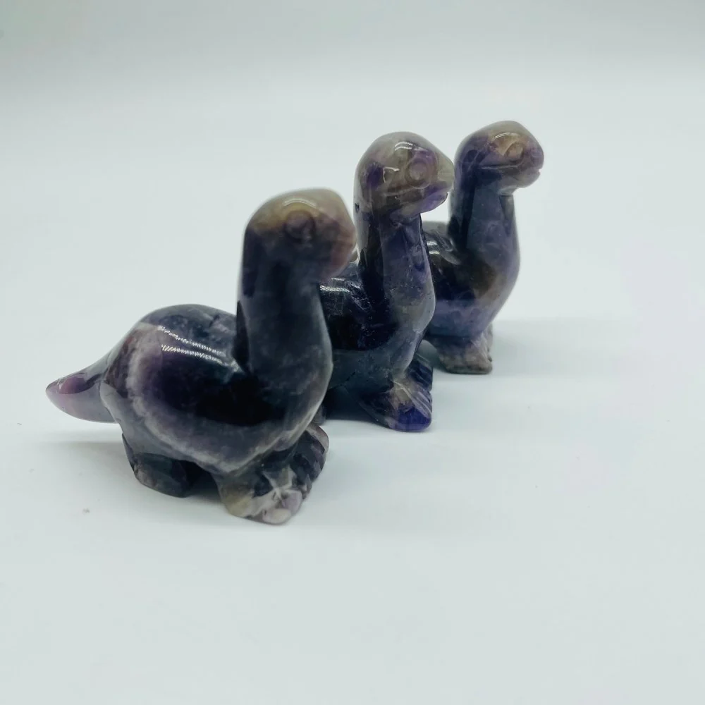 3 Types Stone Dinosaur Chevron Amethyst & Green Aventurine Carving Wholesale - Image 4