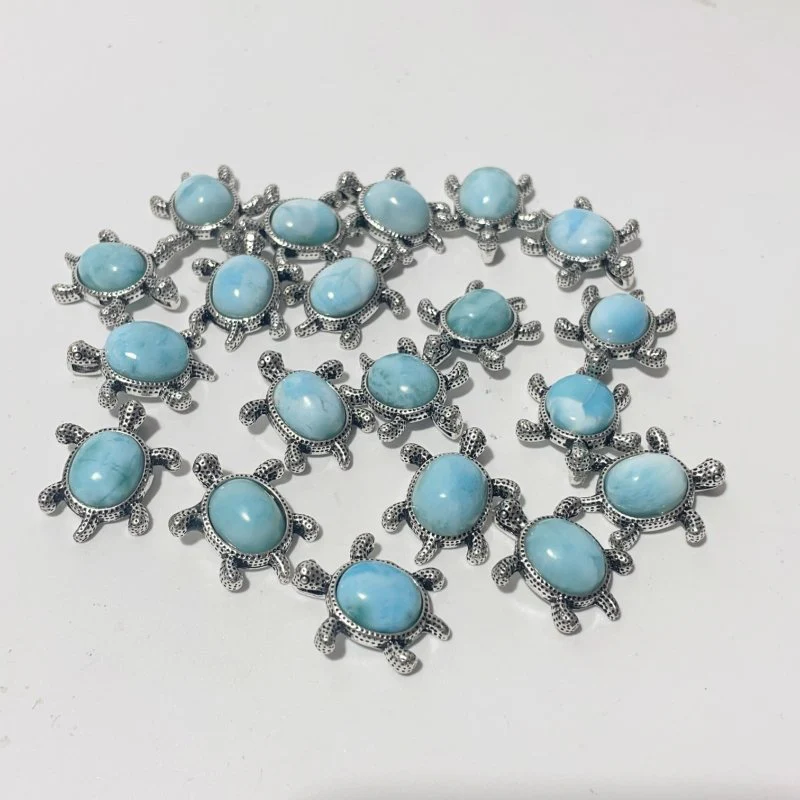 4 Types Cute Turtle Pendant Wholesale Larimar Labradorite - Image 3