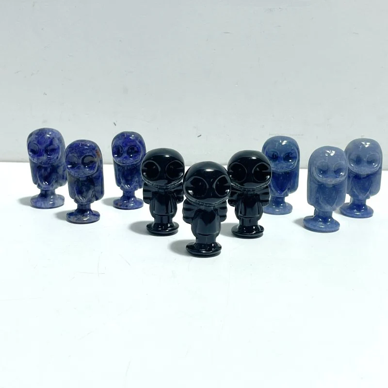 3 Types Jack Skellington's Bride Sally Carving Wholesale Obsidian Sodalite Blue Aventurine - Image 4