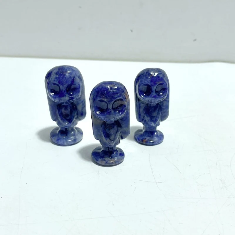 3 Types Jack Skellington's Bride Sally Carving Wholesale Obsidian Sodalite Blue Aventurine - Image 7