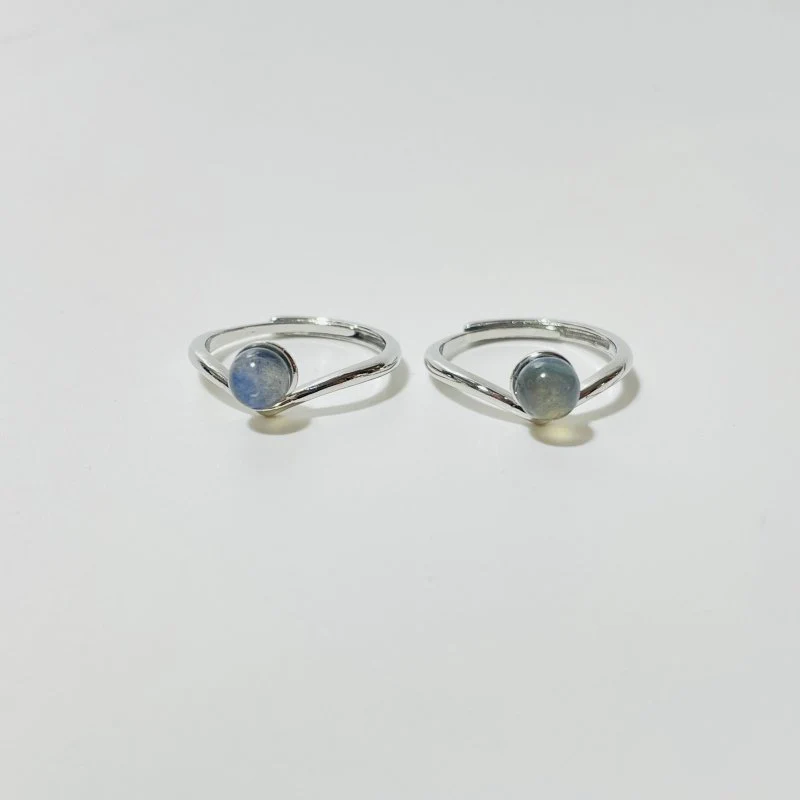 3 Types Labradorite Ring Moon Cat Crown Shape - Image 7