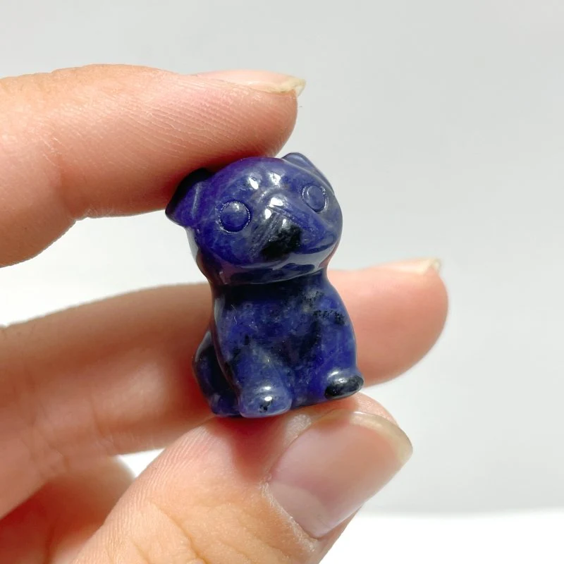 3 Types Mini Dog Carving  Wholesale Tiger Eye Sodalite Dalmatian - Image 2
