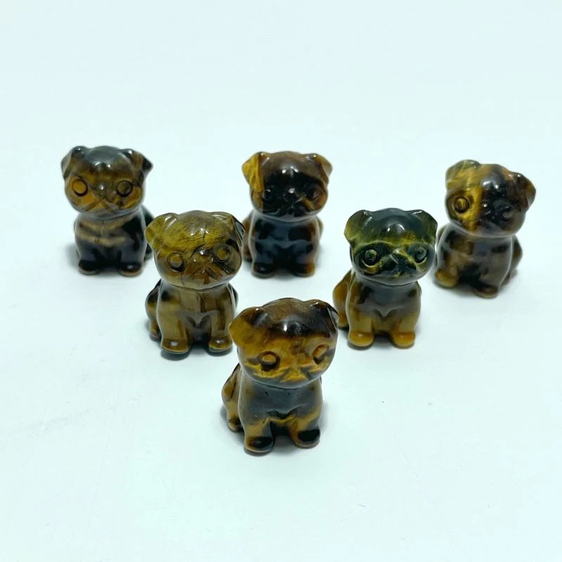 3 Types Mini Dog Carving  Wholesale Tiger Eye Sodalite Dalmatian - Image 4