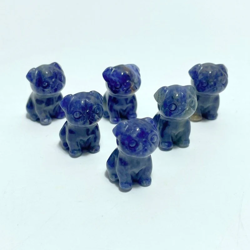 3 Types Mini Dog Carving  Wholesale Tiger Eye Sodalite Dalmatian - Image 5