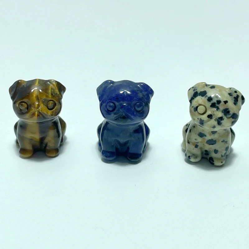 3 Types Mini Dog Carving  Wholesale Tiger Eye Sodalite Dalmatian - Image 7