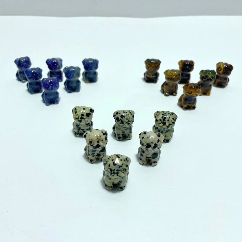 3 Types Mini Dog Carving  Wholesale Tiger Eye Sodalite Dalmatian - Image 8