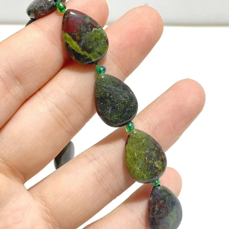3 Types Mini Drilled Waterdrop Shape DIY Beads Strands Wholesale Dragon Blood Stone Labradorite - Image 5
