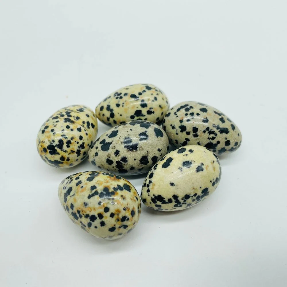 3 Types Mini Egg Carving Wholesale Unakite Dalmatian Chevron Amethyst - Image 3