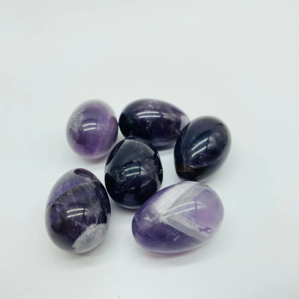 3 Types Mini Egg Carving Wholesale Unakite Dalmatian Chevron Amethyst - Image 4