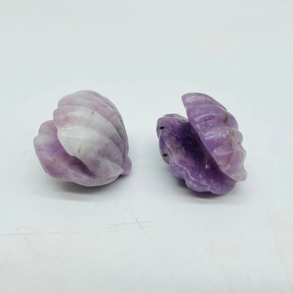 3 Types Shell Moss Agate & Lepidolite Carving Wholesale - Image 4