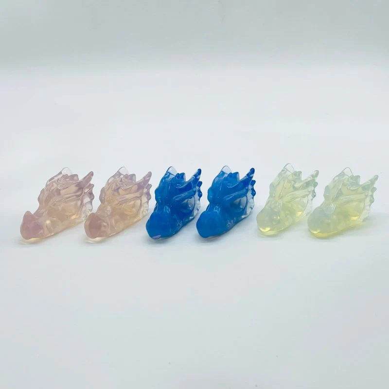 3 Types Opalite Dragon Head Carving Wholesale