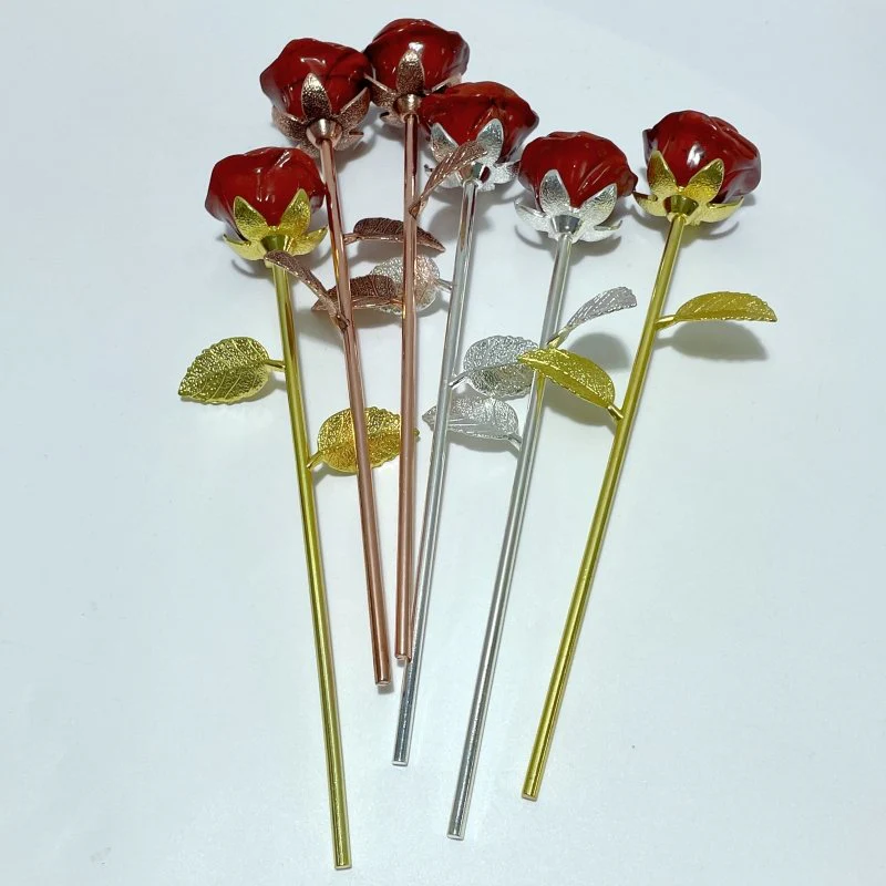 3 Color Red Jasper Rose Flower Carving Wholesale #1 Shape - Image 3